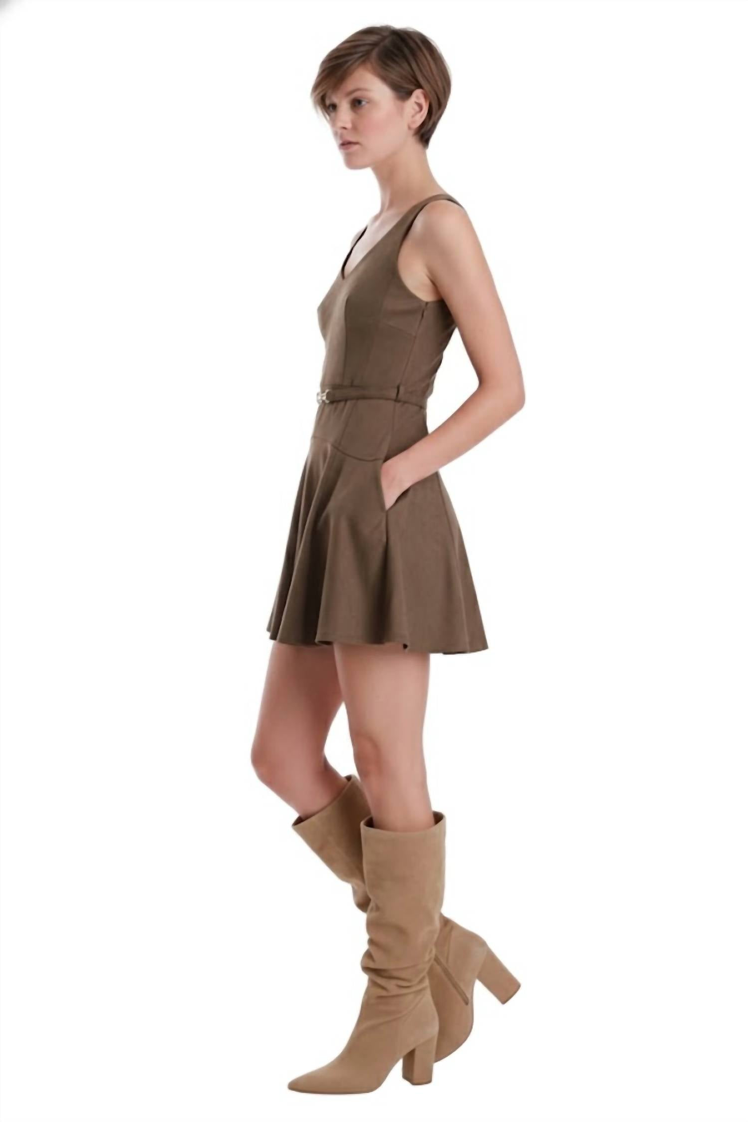 Karina Grimaldi - Hanna Suede Mini Dress