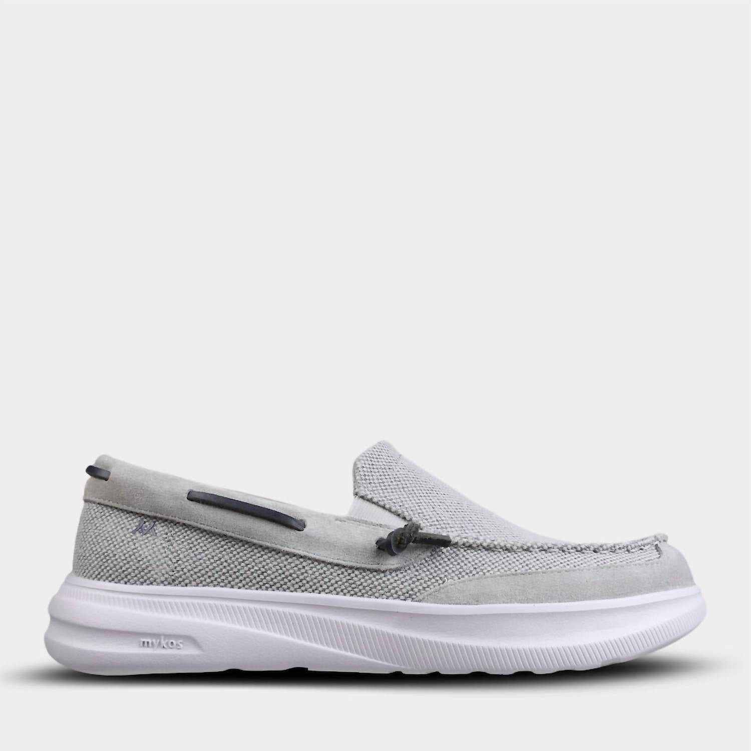 Mykos Men's Calvin Slip-on Shoe in grey - men's loafer - detail view
