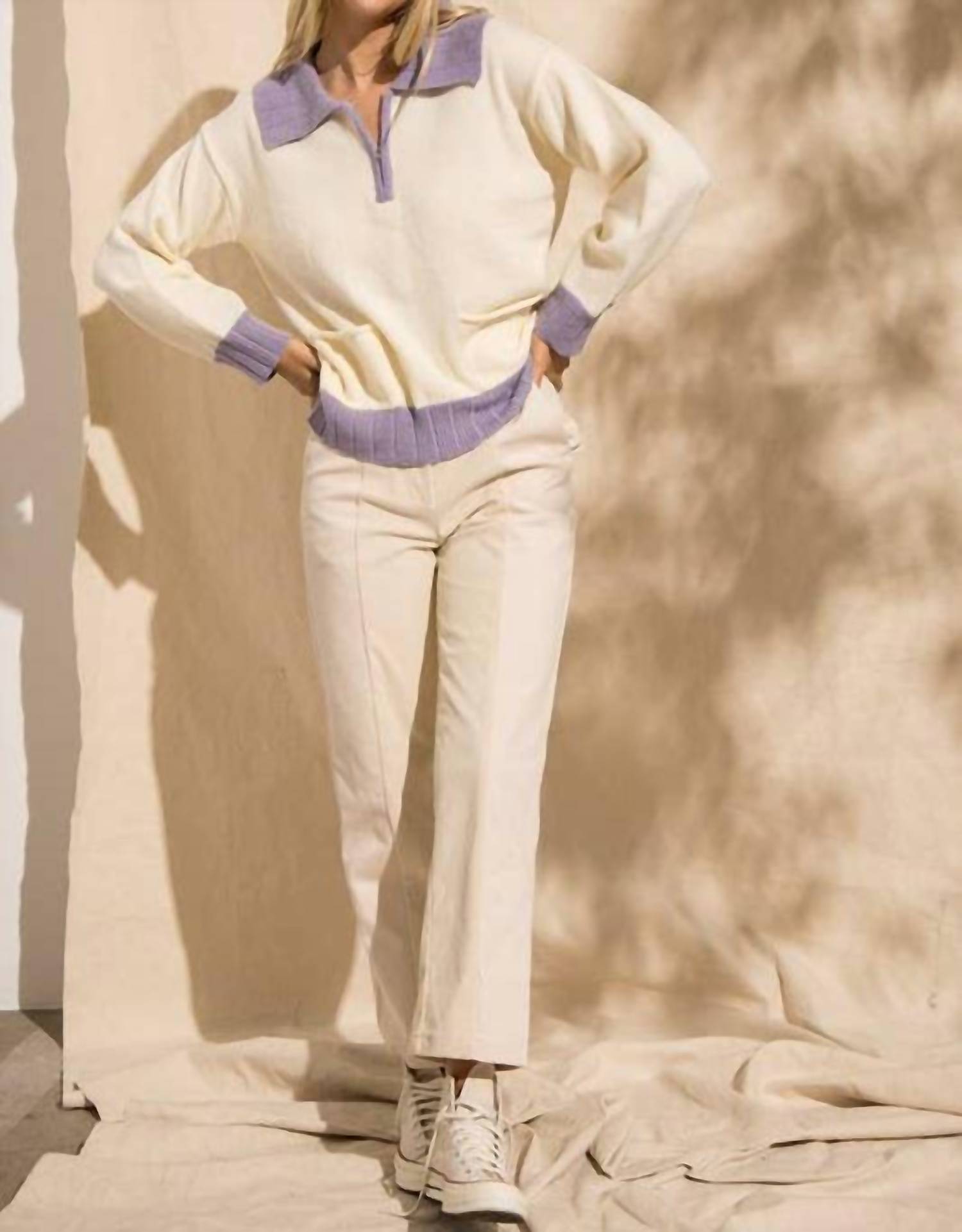 Papermoon - Jessi Colorblock Zip Sweater