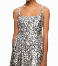 SACHIN & BABI Quinn Sequin Mini Dress in silver - women's dress - view 4