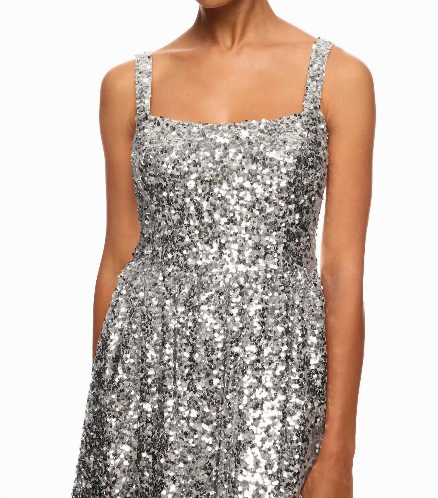 SACHIN & BABI Quinn Sequin Mini Dress in silver - women's dress - view 4