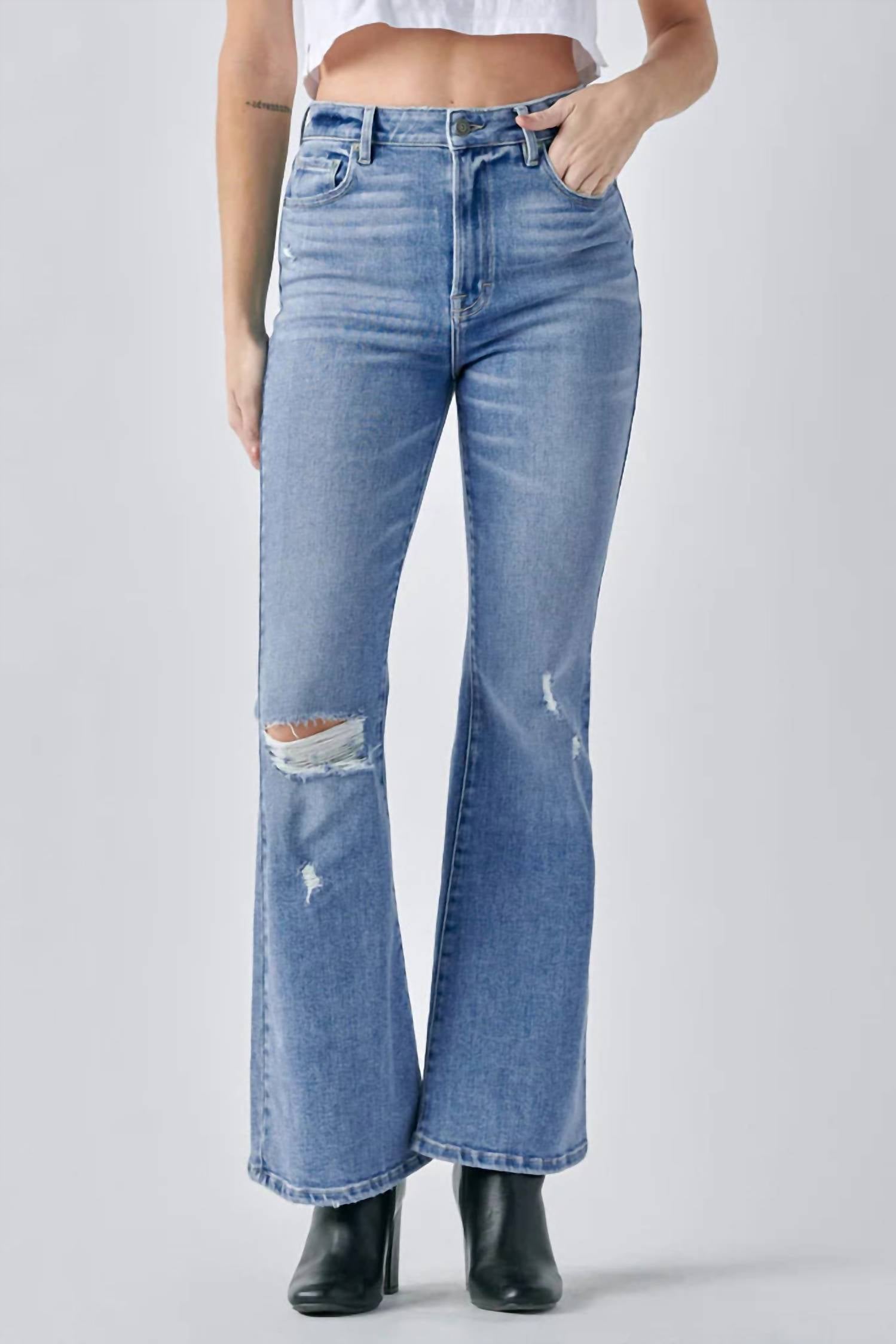 Hidden - Happi High Rise Flare Jean