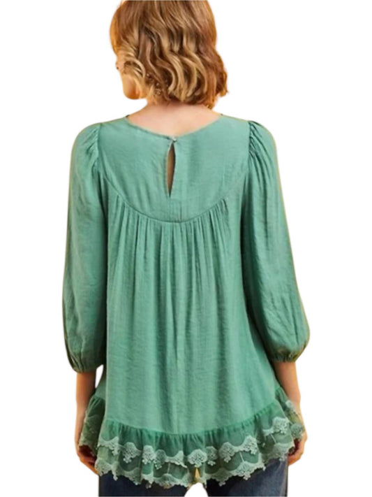 Entro - Crochet Babydoll Blouse