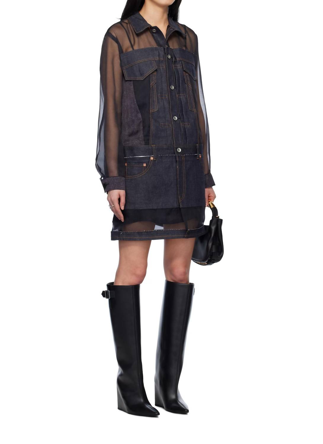 Sacai - Denim Mix Dress
