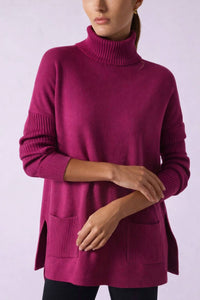 J'Envie/Eli The Prague Pullover in sangria - women's sweater