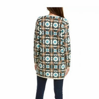 Tyler Boe Crocheted Mid Length Cardigan Sweater in multicolor - women's cardigan - view 4