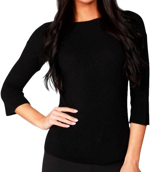 Ribbed 3/4 Sleeve Top