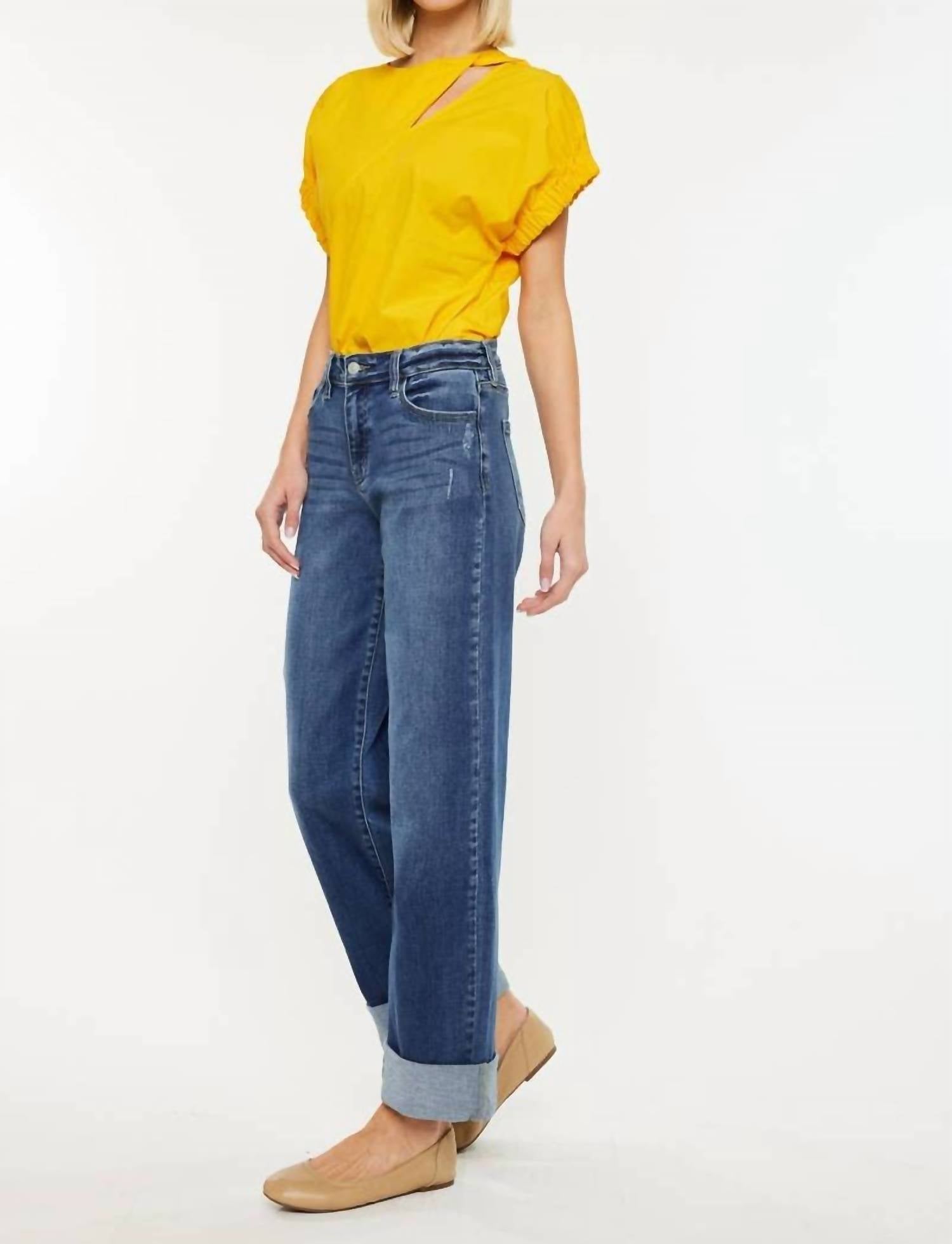 Kancan - Ivanna High Rise Wide Leg Jeans