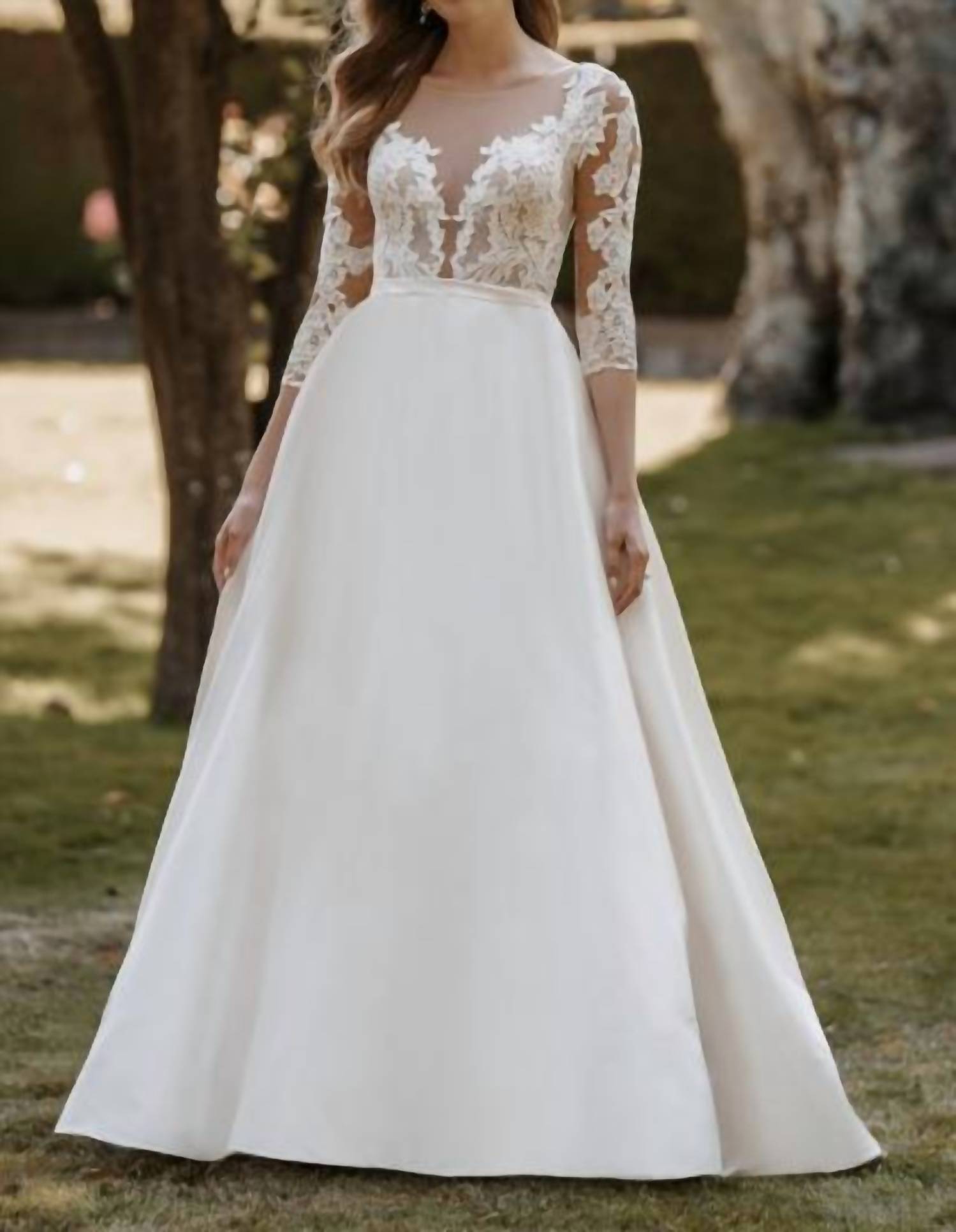 Allure Romance - Illusion Lace Wedding Dress