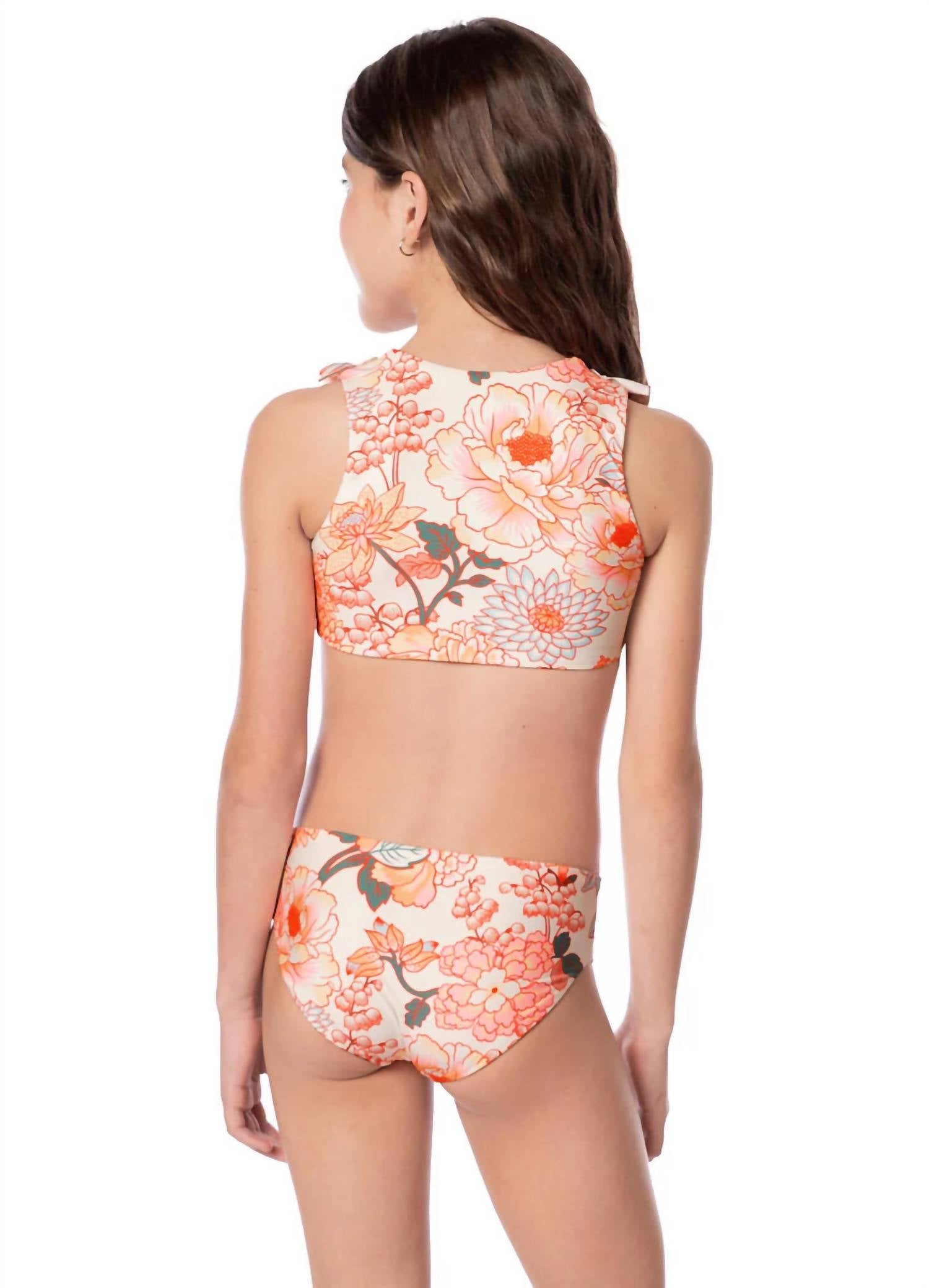 MAAJI Girls' Kihei Bikini Set in japanese summer - kids' bikini - detail view