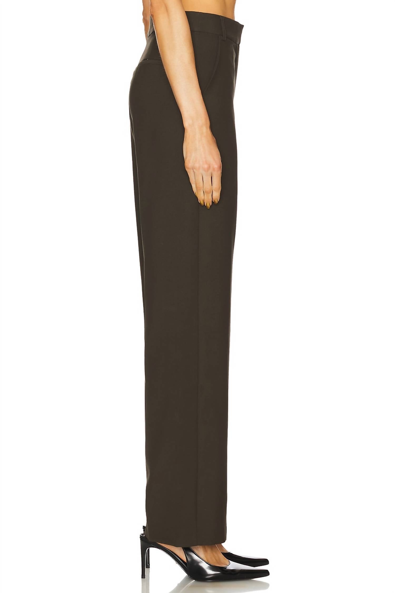 line and dot Marilla Trouser Pants in olive - women's pants - alternate view