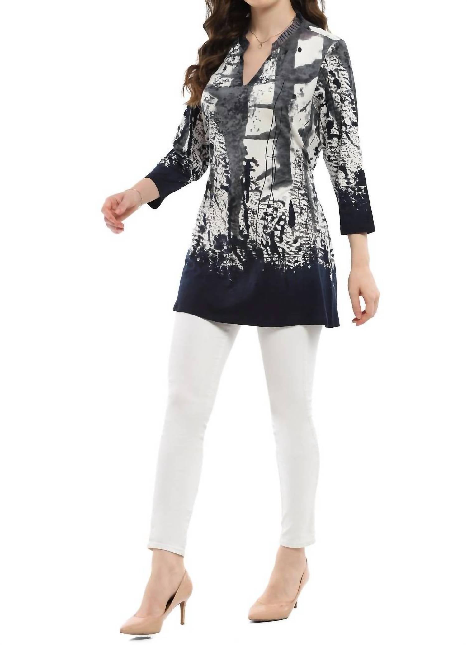 Parsley & Sage - Felicity V-neck Tunic Top