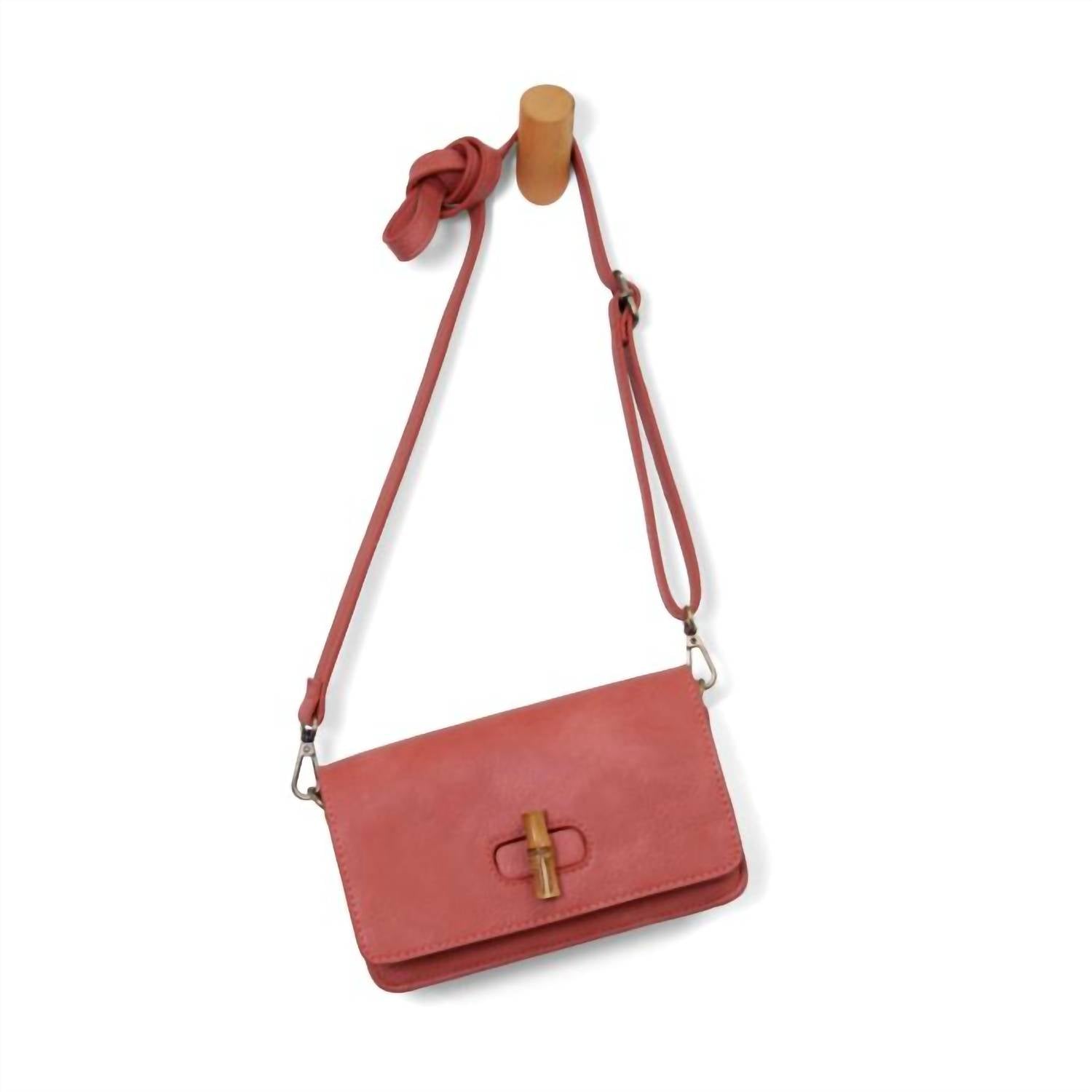 Joy Susan - Women's Bonnie Mini Organizer Bamboo Turnlock Crossbody Bag