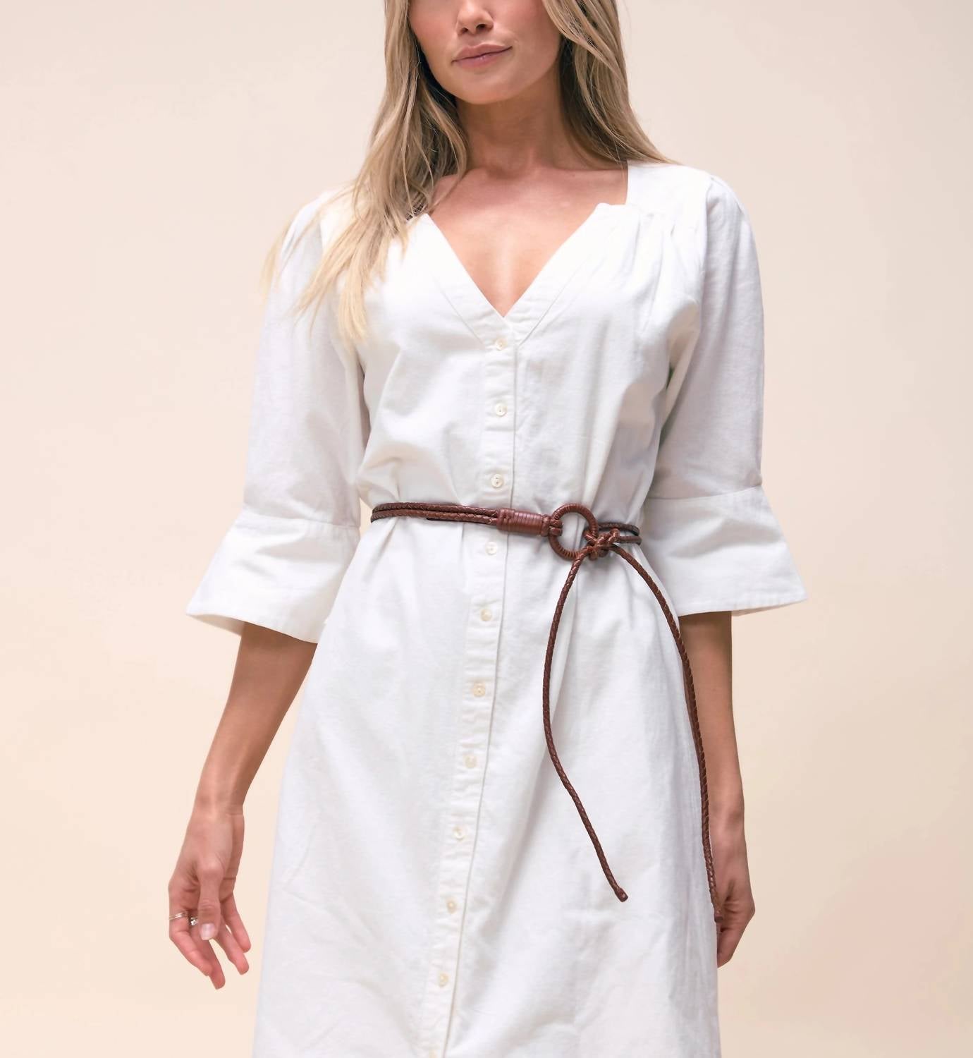 Cleobella - Women's Loop Woven Leather Belt