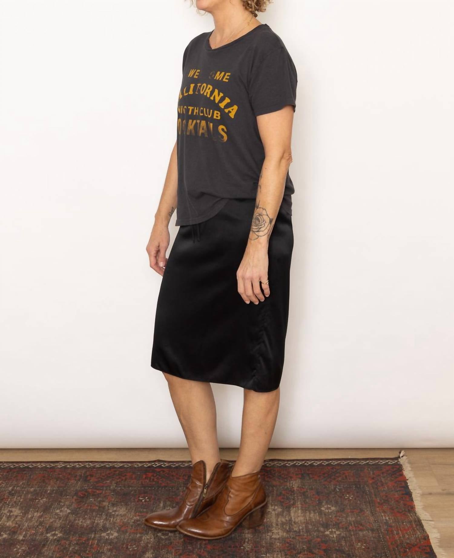6397 - Bias Drawstring Skirt