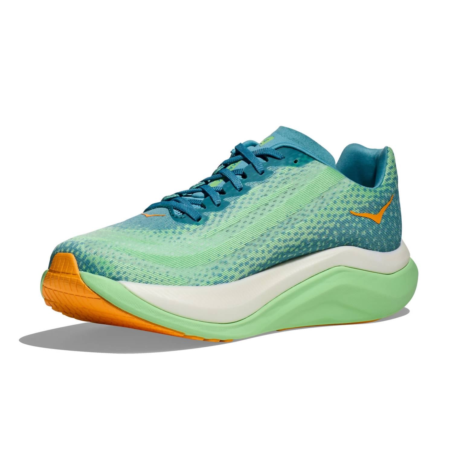 Hoka Men's Mach X Shoe in ocean mist lime glow - men's shoe - alternate view
