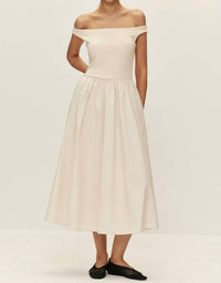Elodie - Vera Off Shoulder Midi Dress