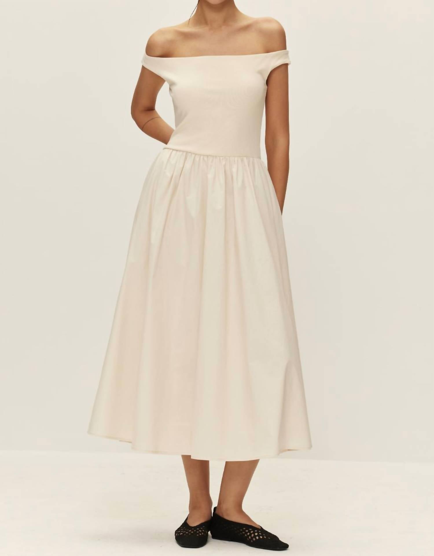 Elodie - Vera Off Shoulder Midi Dress