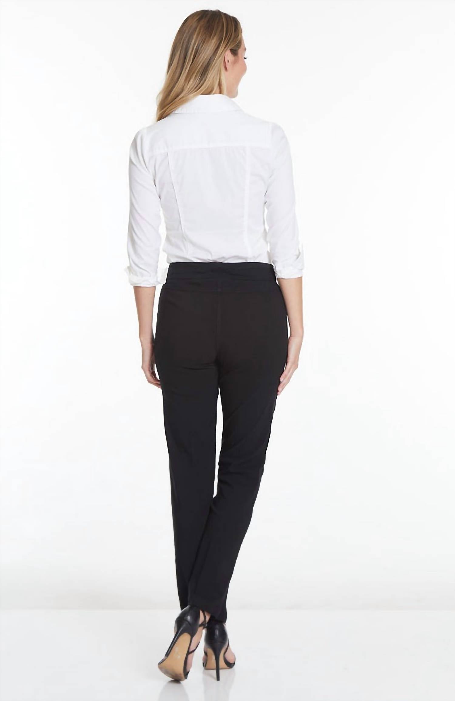 Slimsation By Multiples - Petite Pull-on Ankle Dress Pants With Pockets