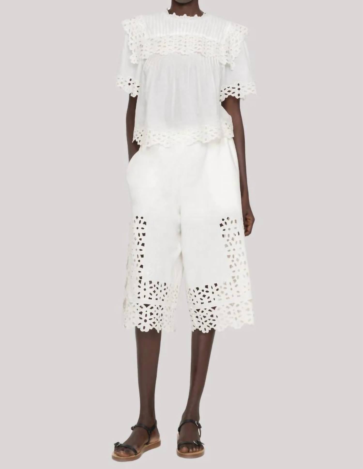 Sea - Leila Eyelet Top