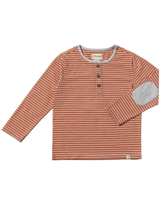 Me & Henry - Boys Mascot Stripe Henley Top