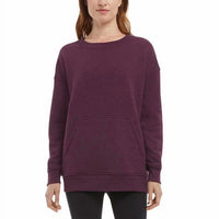 Danskin - Front Kangaroo Pocket Oversized Crewneck Pullover