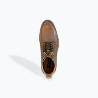 STEVE MADDEN Men's Noby Leather Lace Up Boot in tan - men's boots - view 4