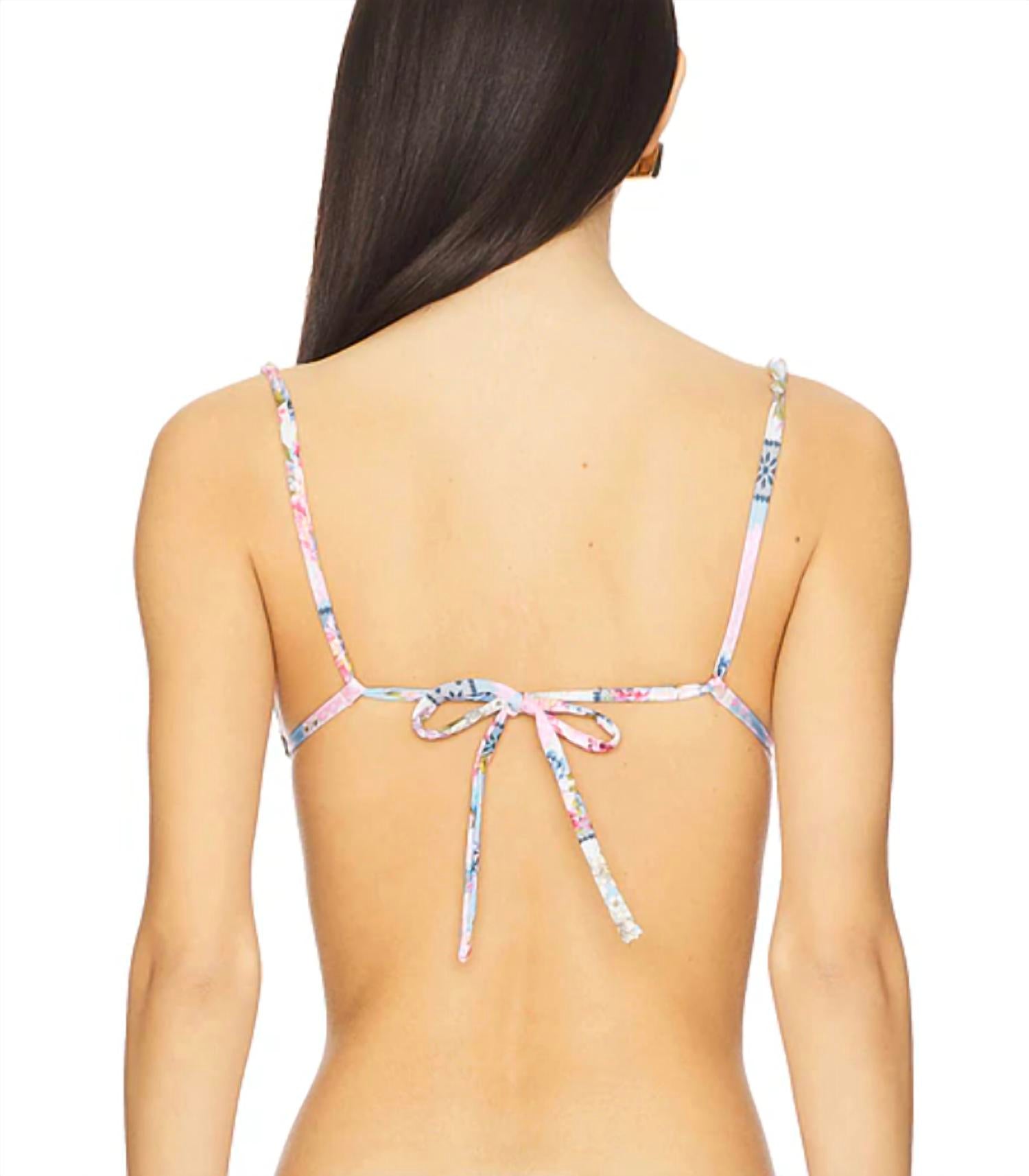 AGUA BENDITA Belle Bikini Top in multi - women's swimwear - view 4
