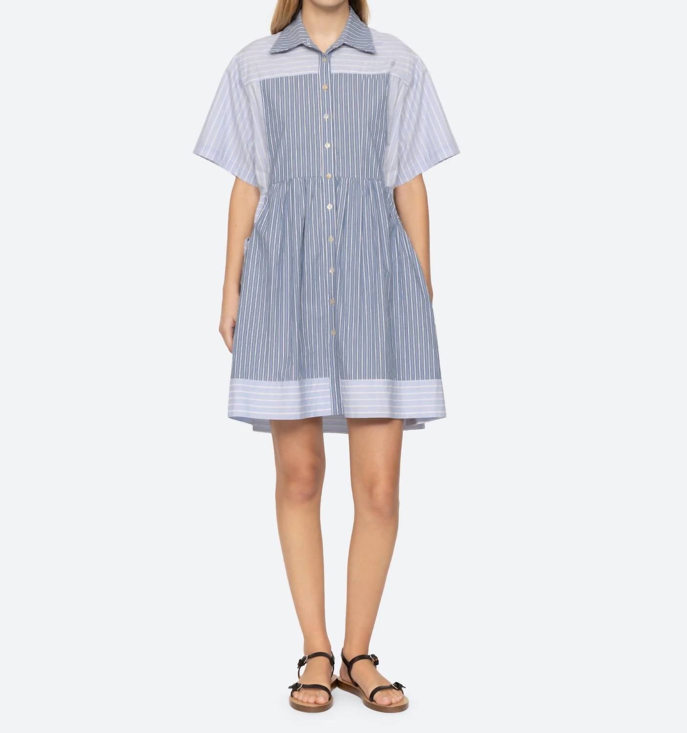 Sea - Helmi Tunic Striped Pattern Dress
