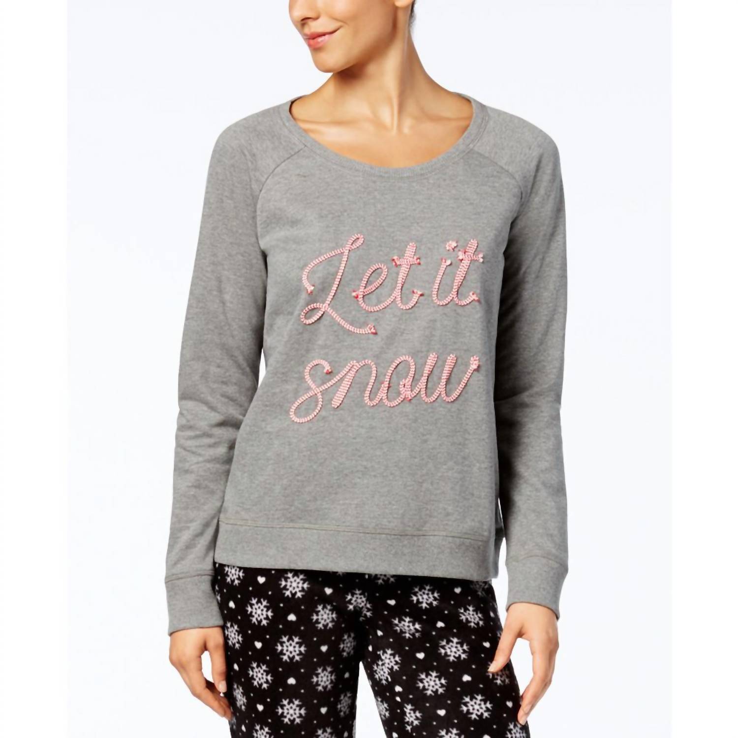 Jenni By Jennifer Moore - Women's Sleepwear Graphic Print Pajama Top