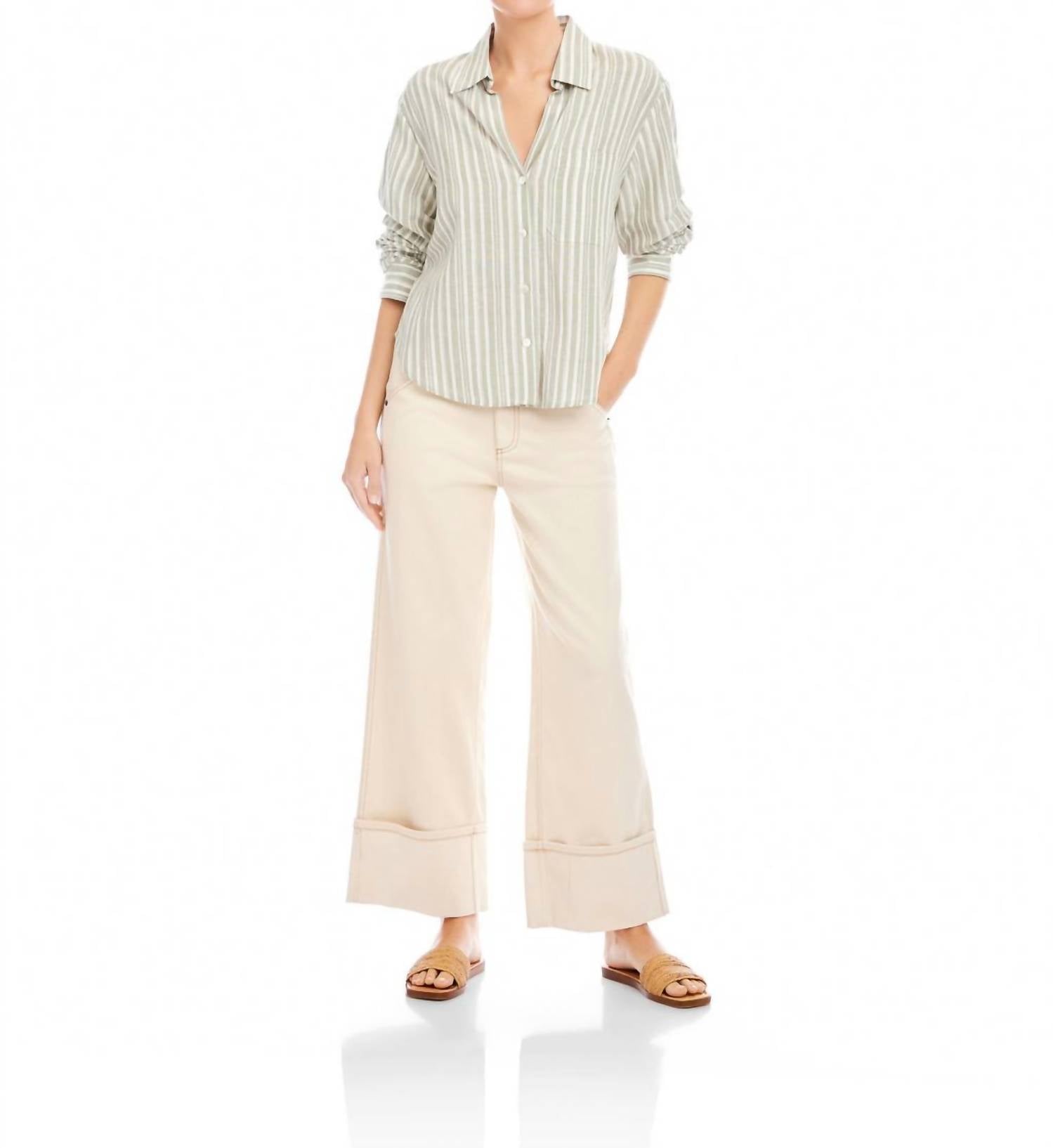 Fifteen Twenty - Leighton Ruched Sleeve Shirt