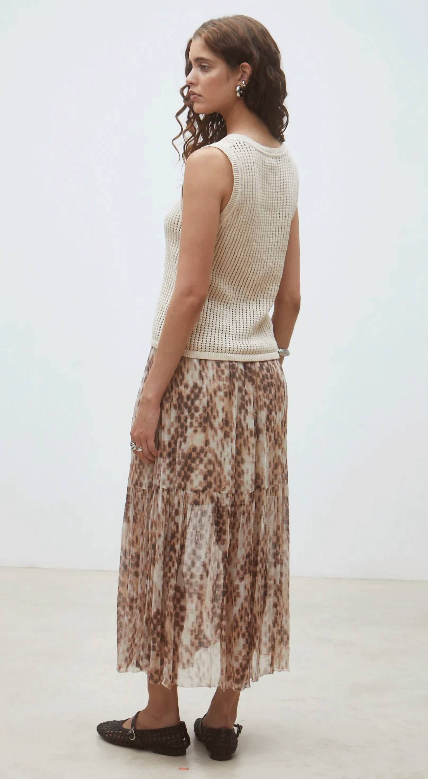 Suncoo - Fauve Midi Skirt