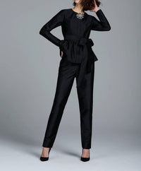 Emily Shalant - Taffeta Slim Leg Pants