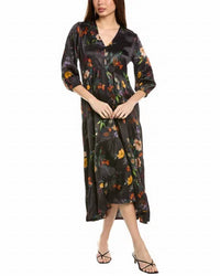 Johnny Was - BISHOP SLEEVE CHEVRON TIERED DRESS