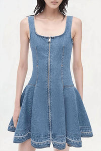 SIMKHAI Eleodra Denim Mini Dress in zanpa 1 - women's dress