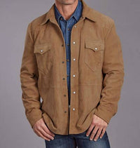 Stetson - Men's Leather Suede Shirt Jacket