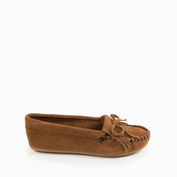 MINNETONKA Women's Kilty Hardsole Moccasin in dusty brown - women's shoe