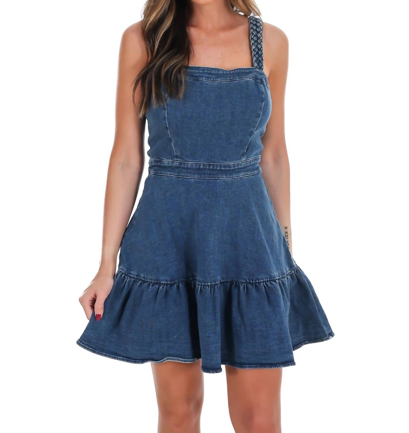 Flying Tomato - Celebrate You Denim Mini Dress