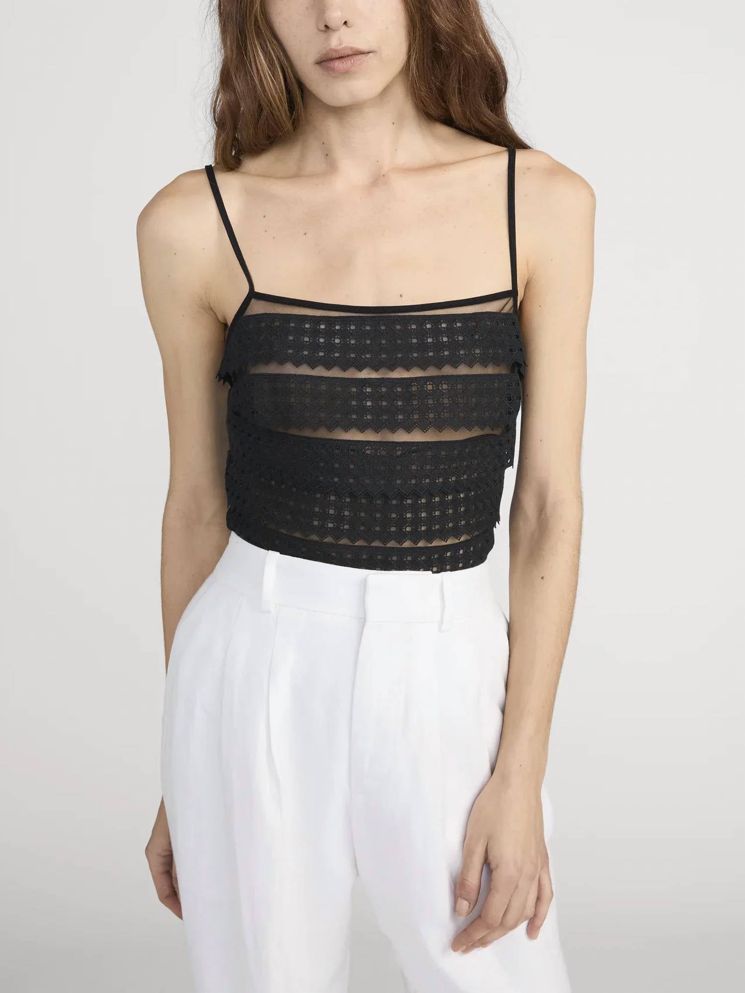 Frame - The Lattice Crochet Camisoles