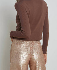 L'Agence - Sky Button Detail Cropped Top