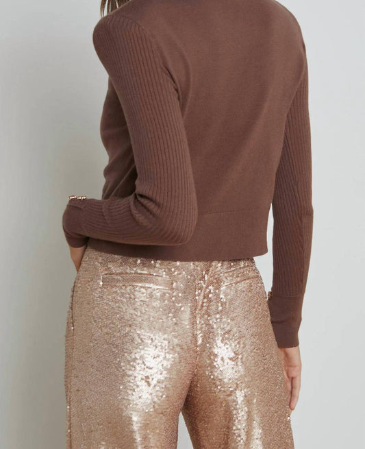 L'Agence - Sky Button Detail Cropped Top