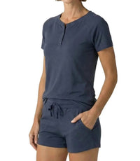 Twelve Eighty Eight Olivia Boxer Shorts in steel blue - women's shorts - alternate view