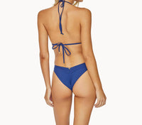 PQ Swim Loop Triangle Top in pacific blue - women's swimwear - detail view