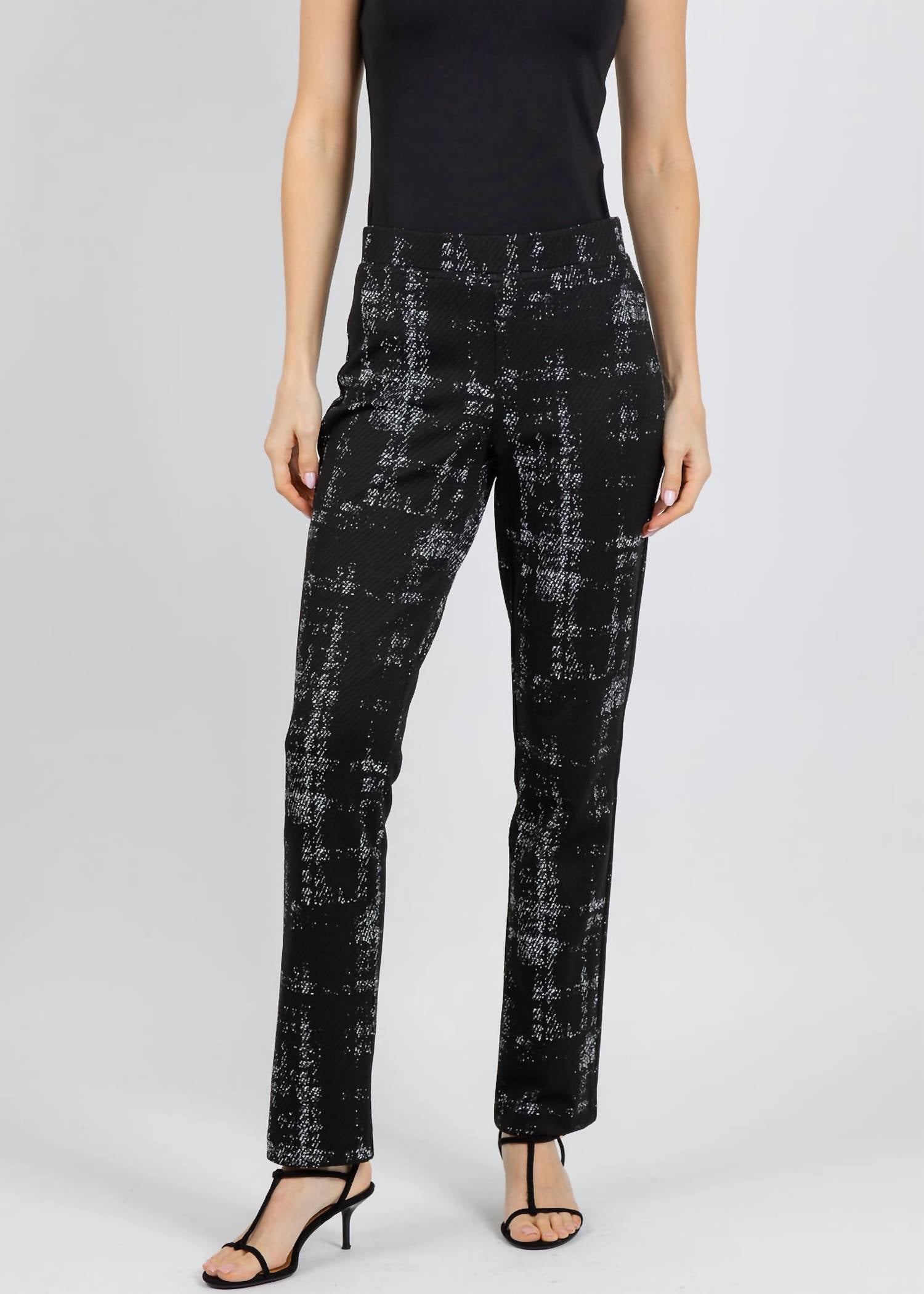 Joseph Ribkoff - Plaid Print Pull On Pants
