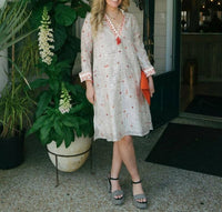 Alamwar - Zainab Tomato Embroidery Dress