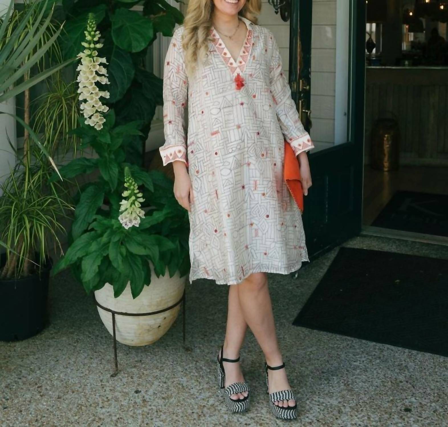 Alamwar - Zainab Tomato Embroidery Dress