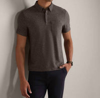 RHONE Wfh Short Sleeve Polo in grey - men's shirt