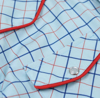 Blue Quail Clothing Co. Tattersall Pearl Snap Long Sleeve Shirt in blue - kids' shirt - view 4