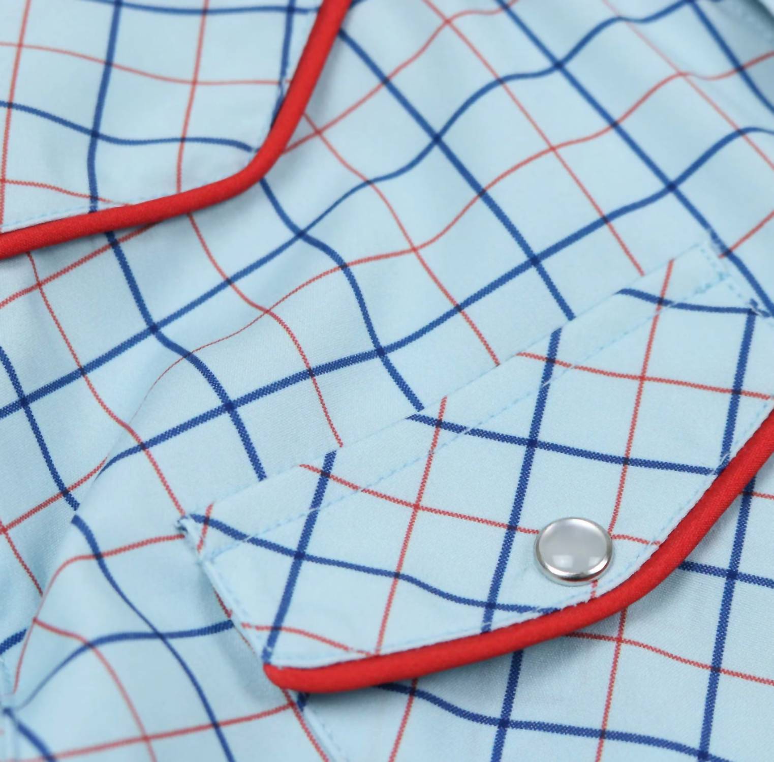 Blue Quail Clothing Co. Tattersall Pearl Snap Long Sleeve Shirt in blue - kids' shirt - view 4