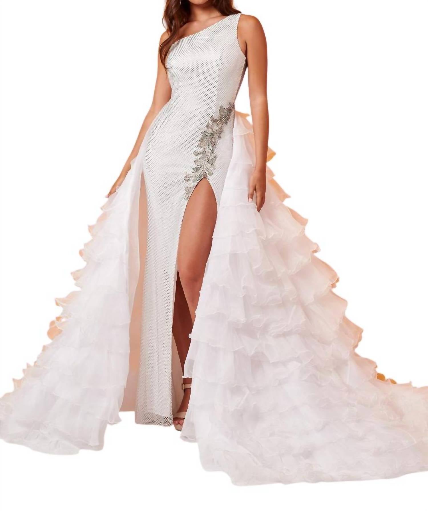 Rachel Allan - One Shoulder Gown